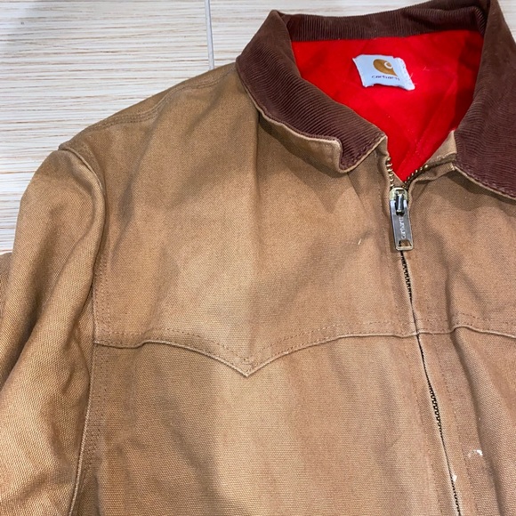 Vintage Carhart RED Quilt Lined Detroit Jacket - Picture 4 of 11